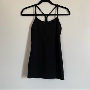 LULULEMON Power Y Tank Black, Size 4